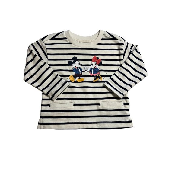 Disney Baby GAP Mickey Minnie Infant Girls Sweatshirt Top Size 18-24 months Exce - Picture 1 of 5
